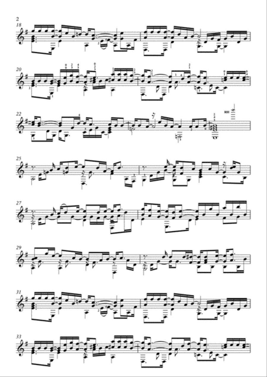 Killing Me Softly With His Song Guitar Solo scores gallery preview page 2
