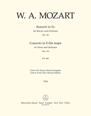 Concerto for Piano and Orchestra, No. 14 E flat major, KV 449