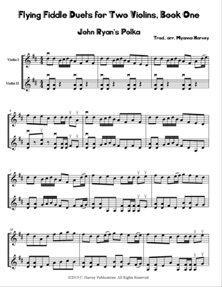 Flying Fiddle Duets for Two Violins, Book One String Duet scores gallery preview page 3