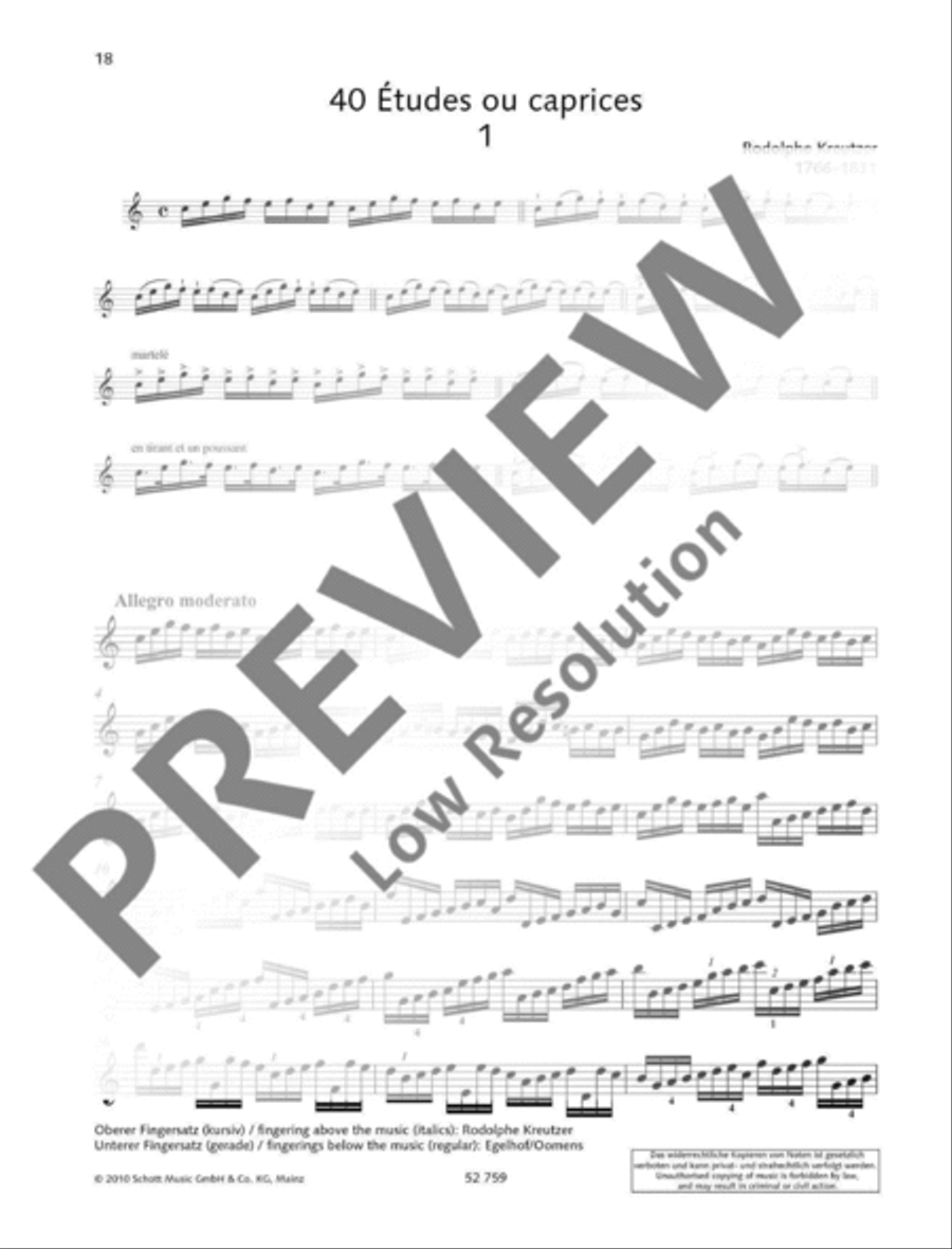 42 Studies or Caprices Violin Solo scores gallery preview page 19