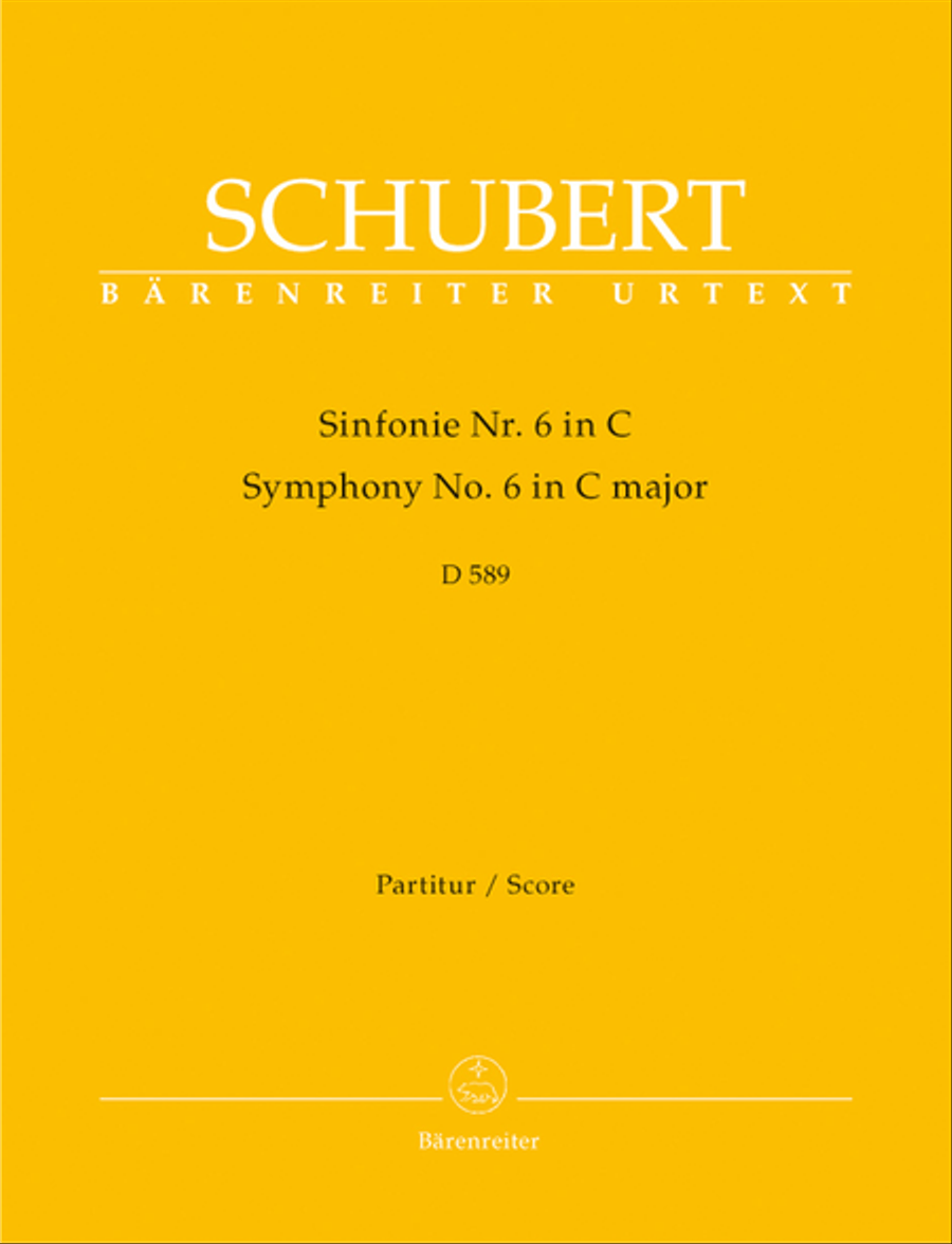 Book cover for Symphony, No. 6 C major D 589