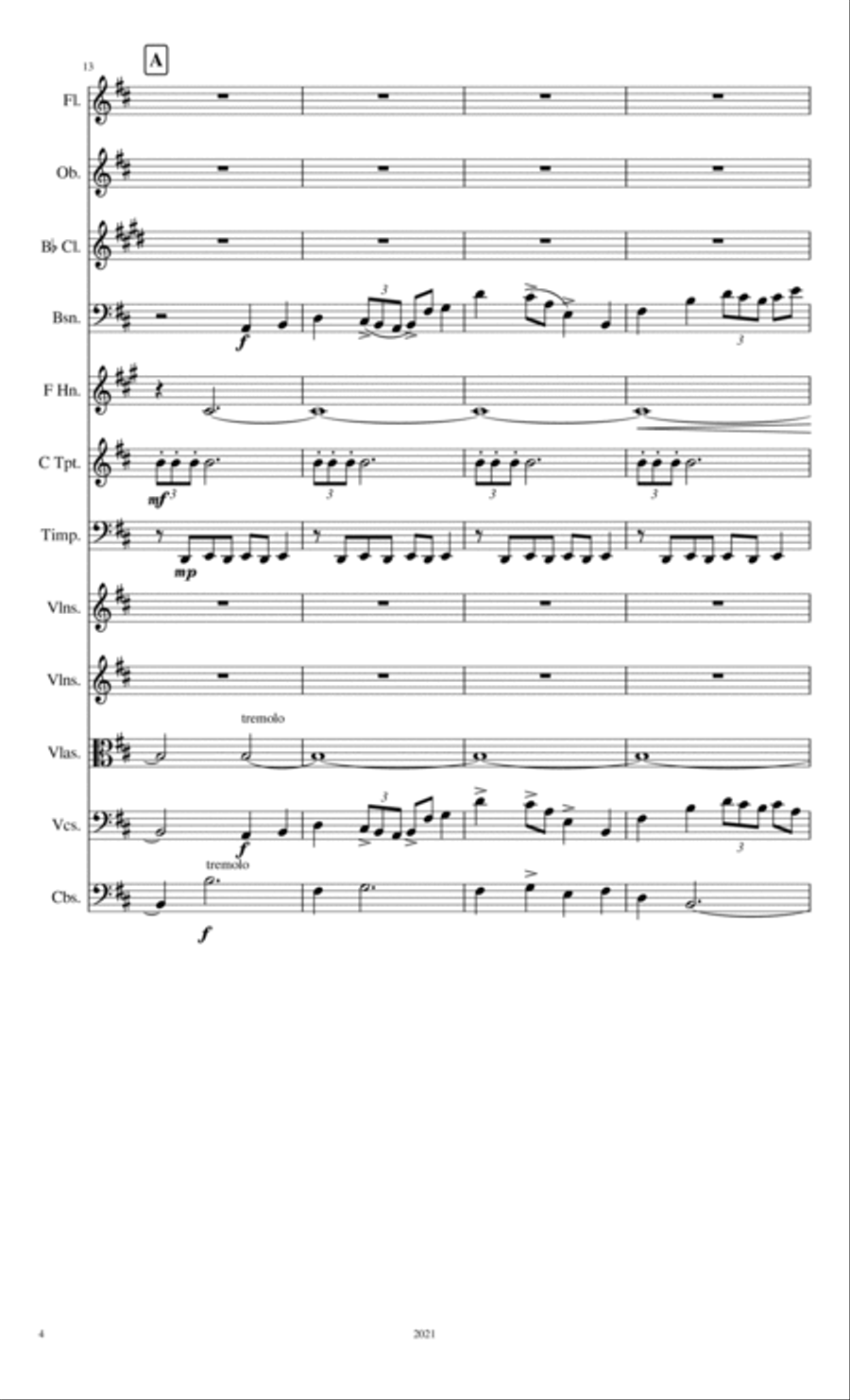 Symphonic Poem # 4 - Awakening Full Orchestra scores gallery preview page 5