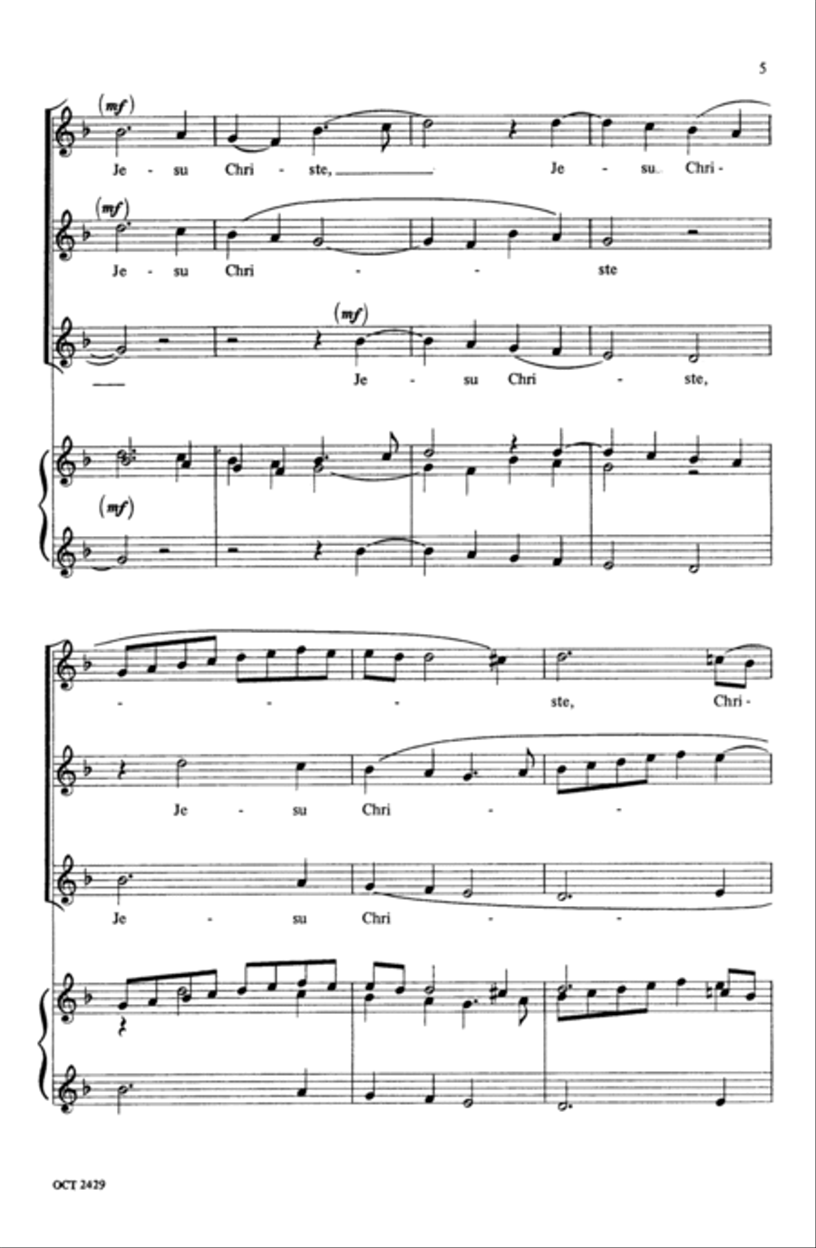 Domine Fili Unigenite (from Missa Primi Toni) Women's Choir scores gallery preview page 4