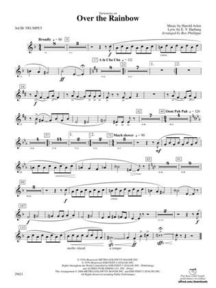 Over the Rainbow (from The Wizard of Oz), Variations on: 3rd B-flat Trumpet