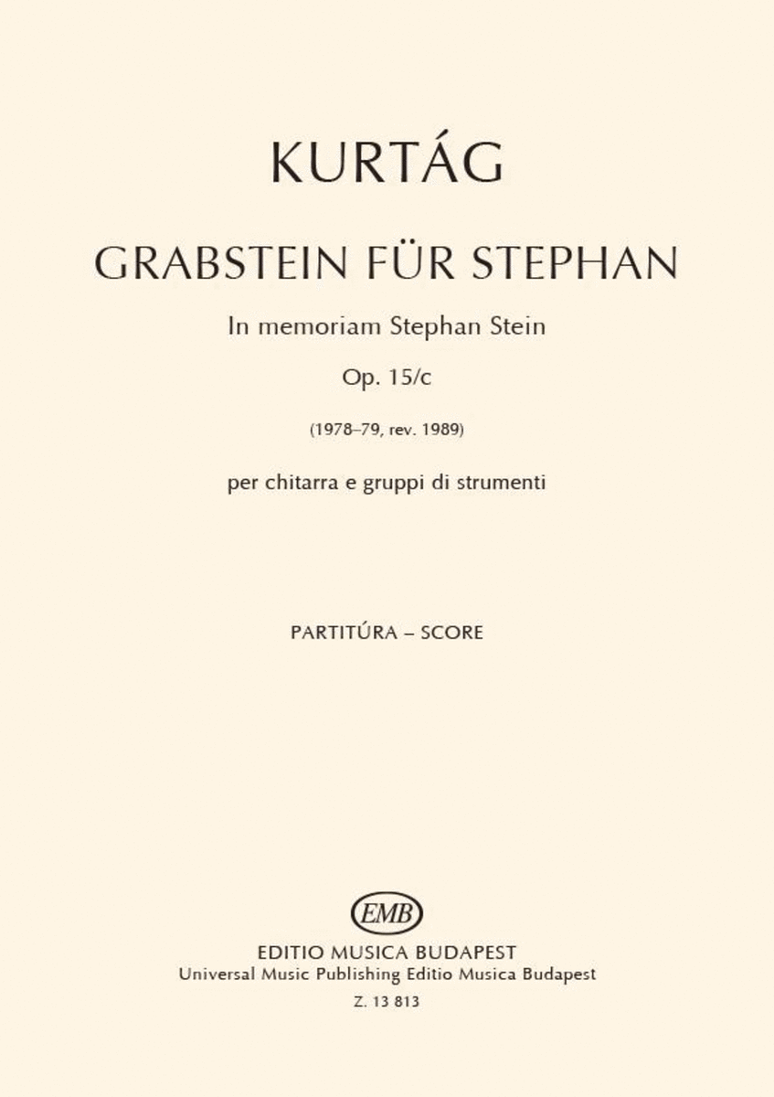 Grabstein Für Stefan Op 15C