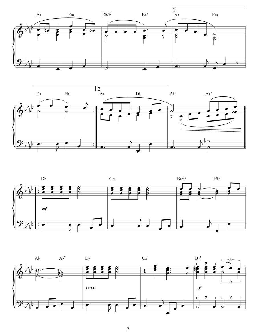 All I Have To Do Is Dream Piano Solo scores gallery preview page 2
