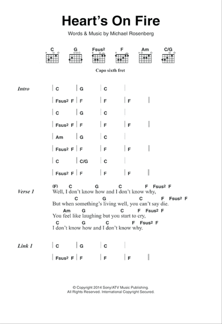 Heart's On Fire Acoustic Guitar scores gallery preview page 1