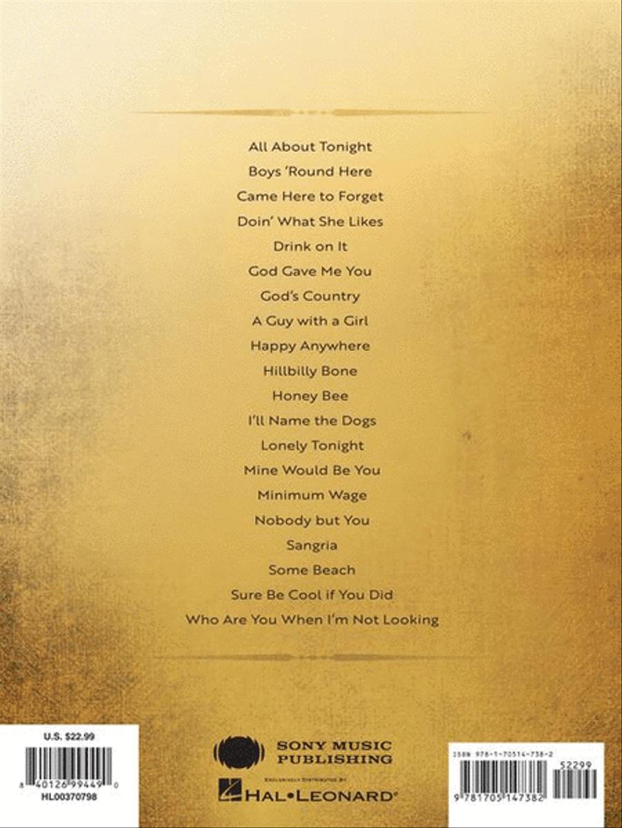 Blake Shelton – Sheet Music Collection Piano, Vocal, Guitar scores gallery preview page 7