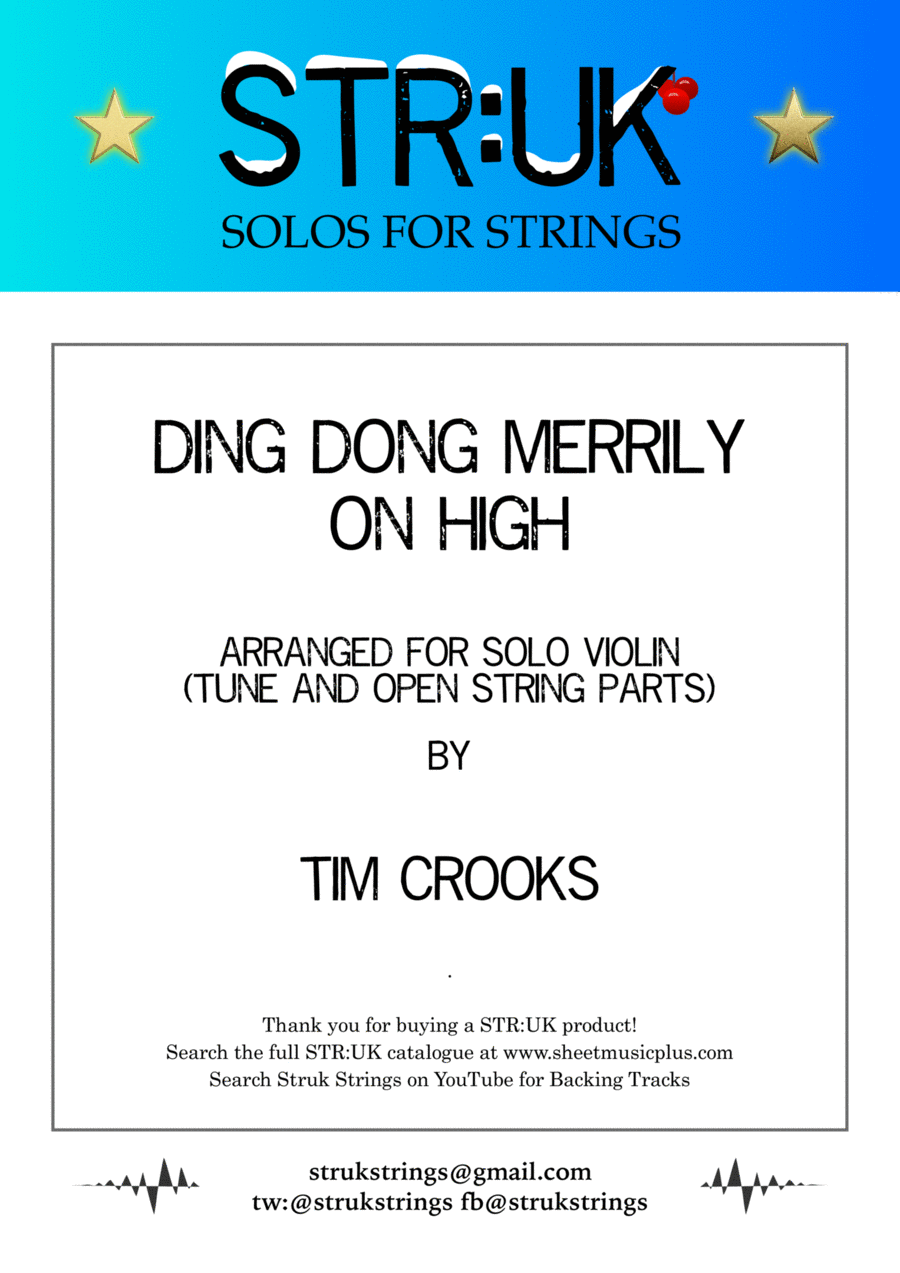 Ding Dong Merrily On High (STR:UK Violin Solo) Violin Solo scores gallery preview page 1