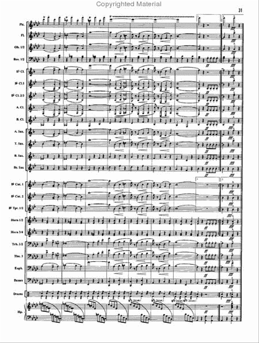 The Stars and Stripes Forever Concert Band scores gallery preview page 15