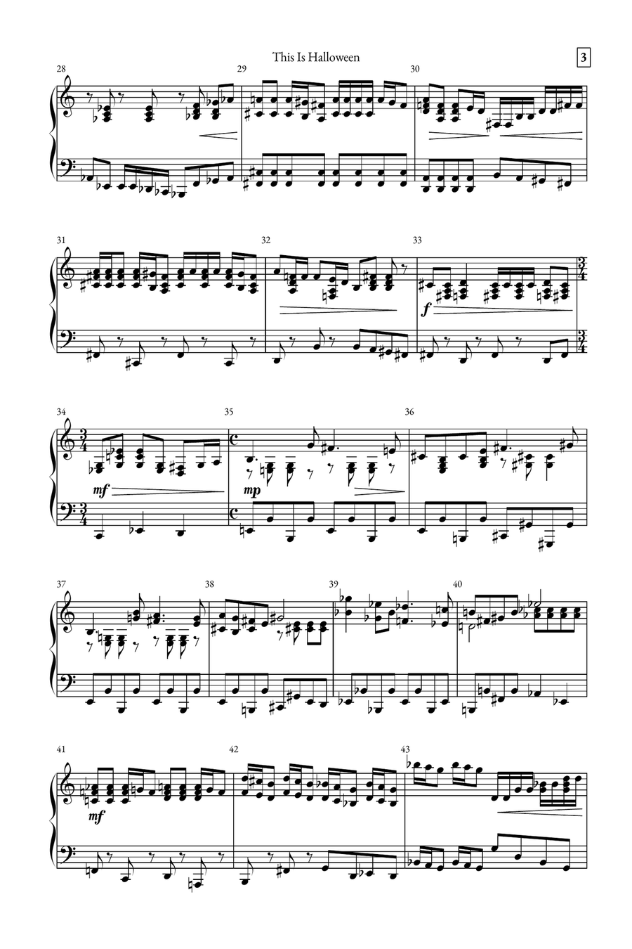 This Is Halloween Piano Solo scores gallery preview page 3