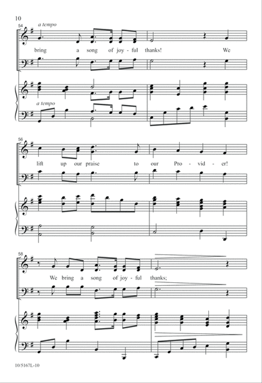 Song of Joyful Thanks 2-Part scores gallery preview page 10