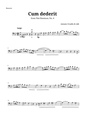 Cum dederit of Vivaldi for Bassoon