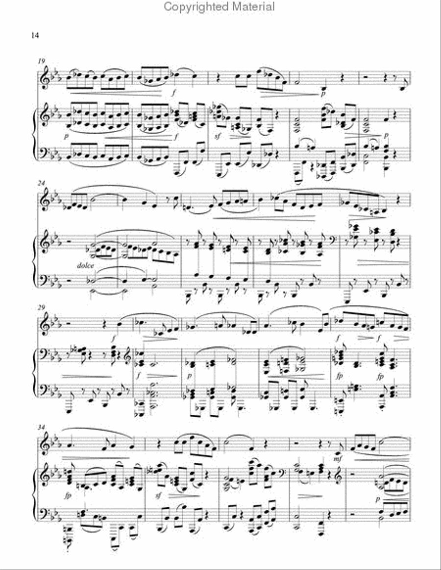 Four Serious Songs for Trumpet and Piano Trumpet Solo scores gallery preview page 6