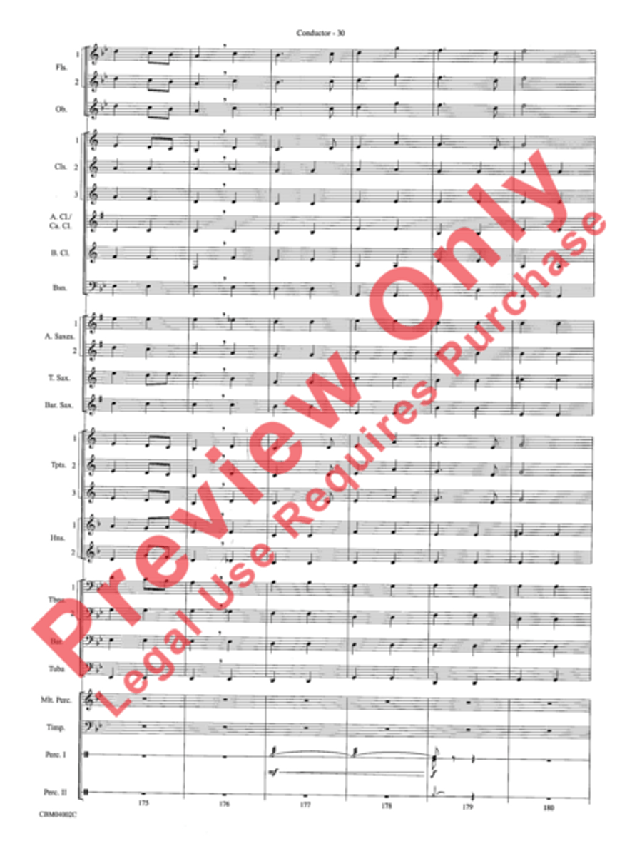 The Dam Busters Concert March Concert Band scores gallery preview page 33