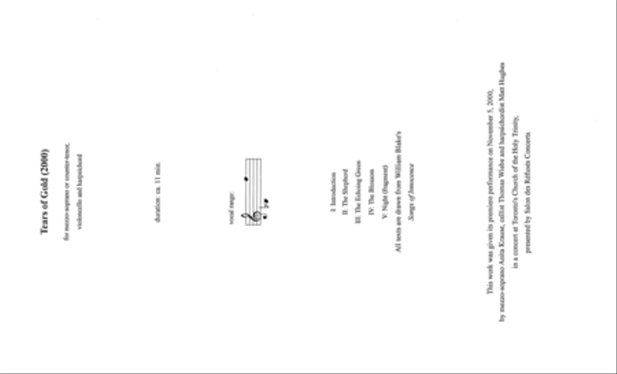 Tears of Gold (2000) Tears of Gold (2000) Chamber Music scores gallery preview page 2