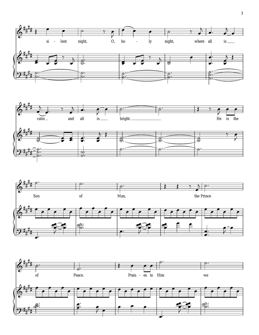 Gloria/Hark! The Herald Angels Sing Voice scores gallery preview page 3