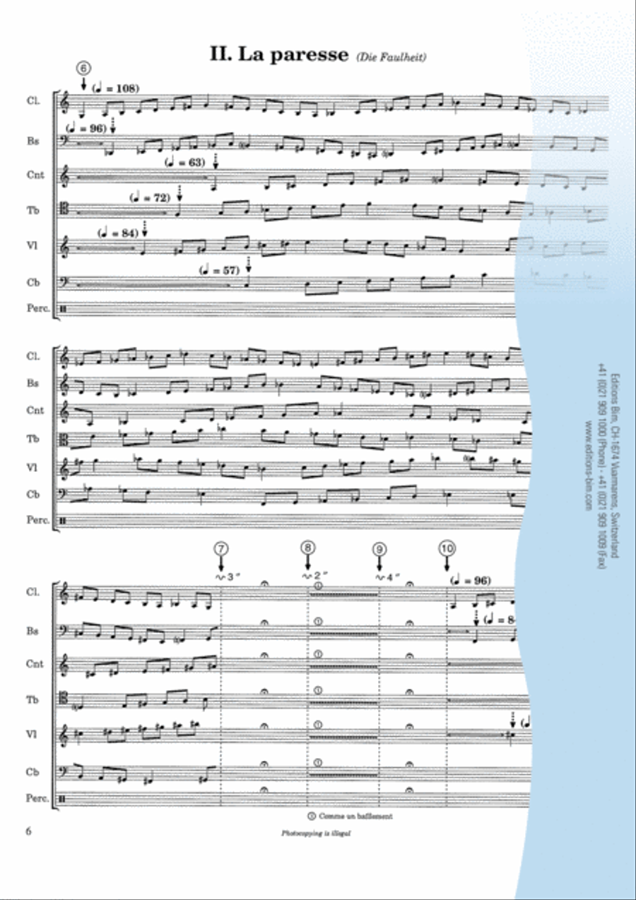 7 Péchés capitaux Bassoon scores gallery preview page 4