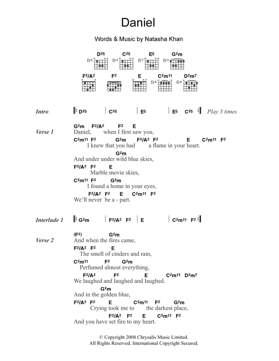 Daniel Daniel Acoustic Guitar scores gallery preview page 1