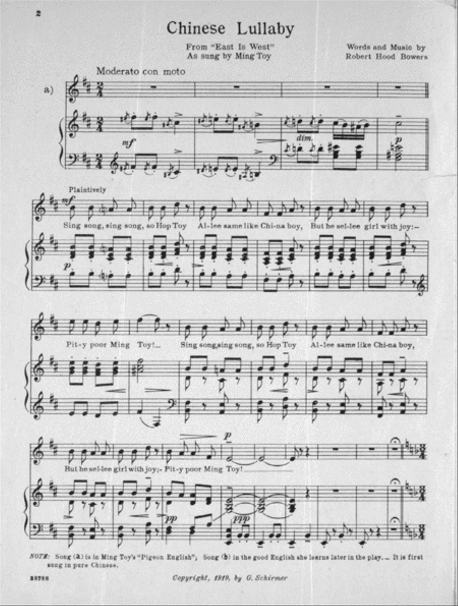 Chinese Lullaby Voice scores gallery preview page 2