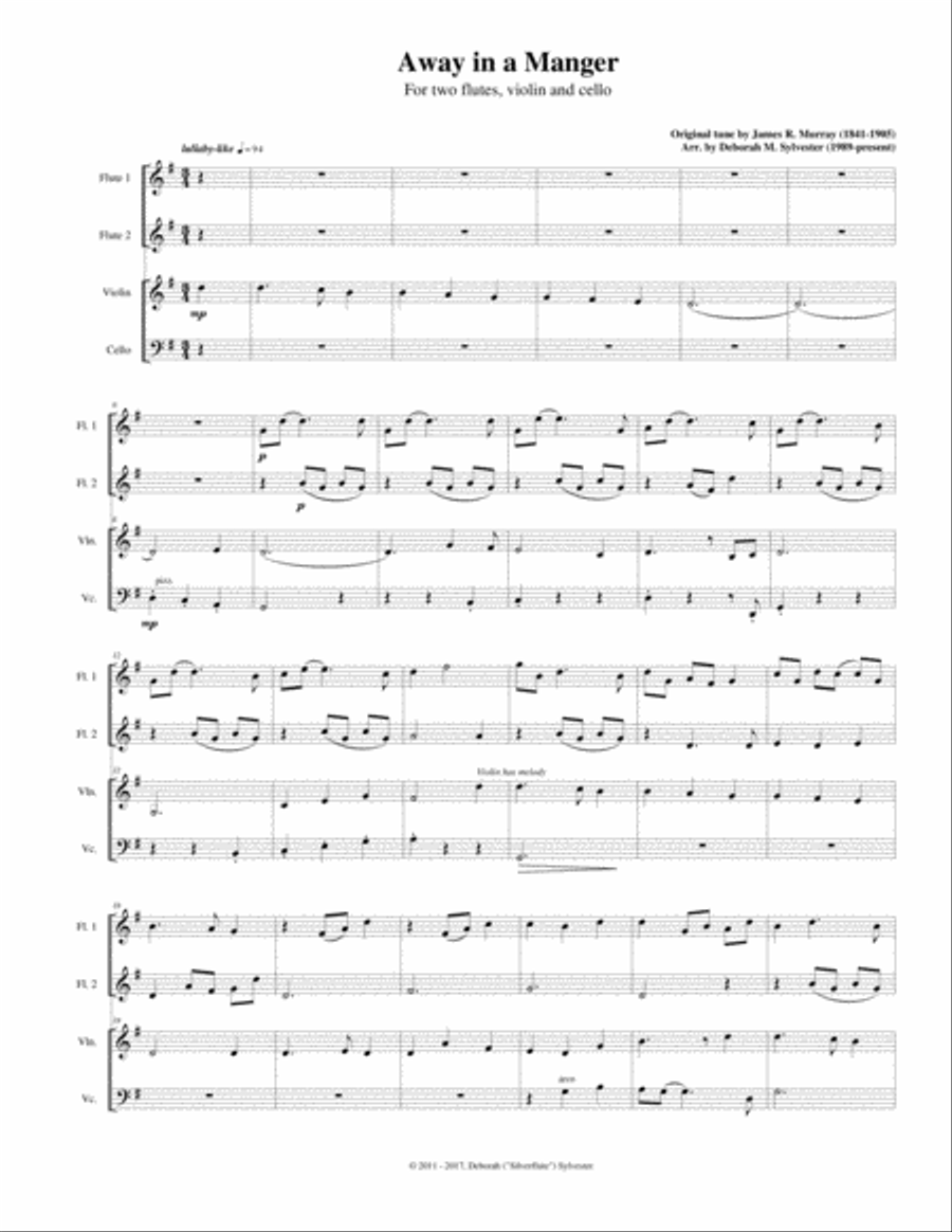 Away in a Manger Away in a Manger Small Ensemble scores gallery preview page 2