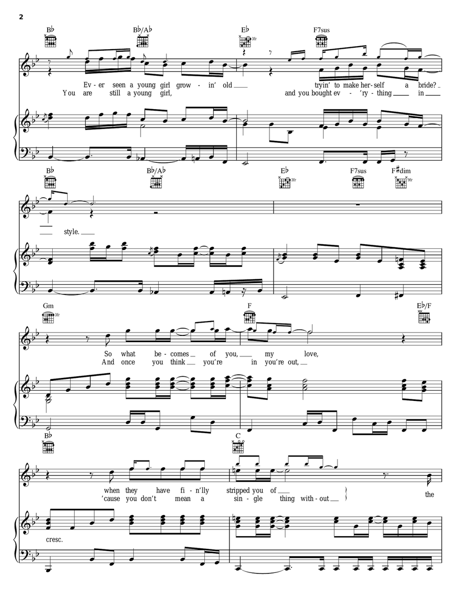 Handbags And Gladrags Piano, Vocal, Guitar scores gallery preview page 2