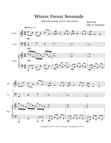 Winter Forest Serenade (Trio for Guitar, Cello and Piano) image number null