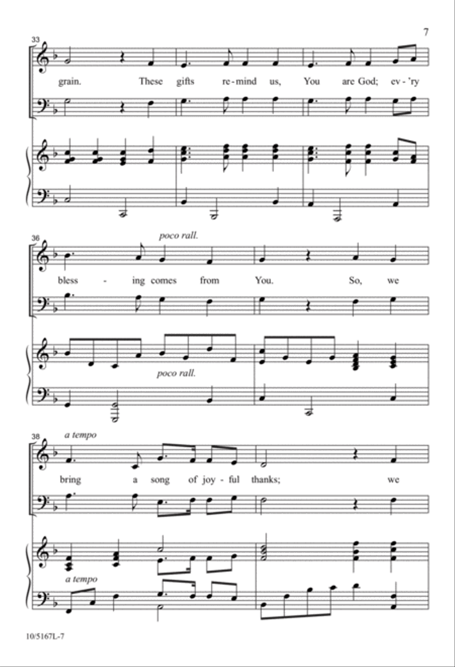 Song of Joyful Thanks 2-Part scores gallery preview page 7