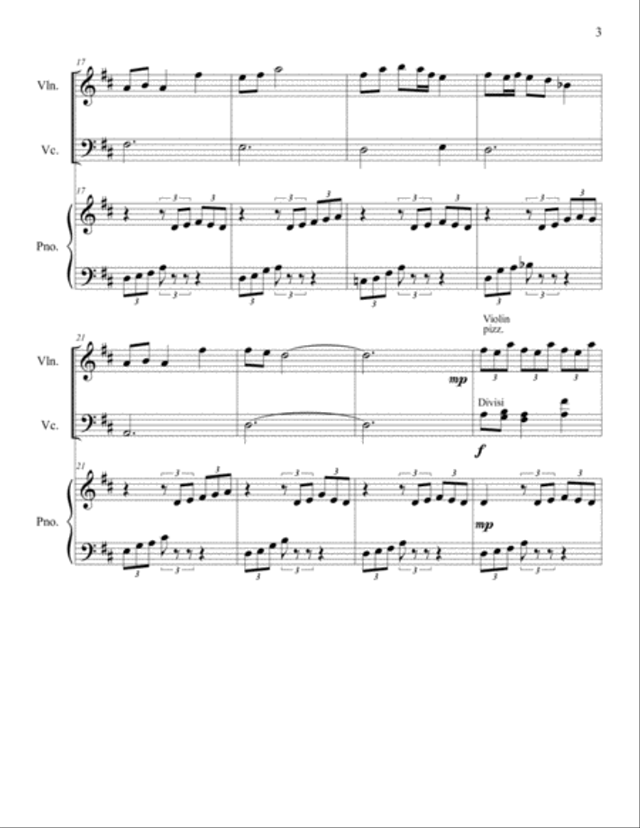 Flower in a Rainy Night Flower in a Rainy Night Piano Trio scores gallery preview page 3