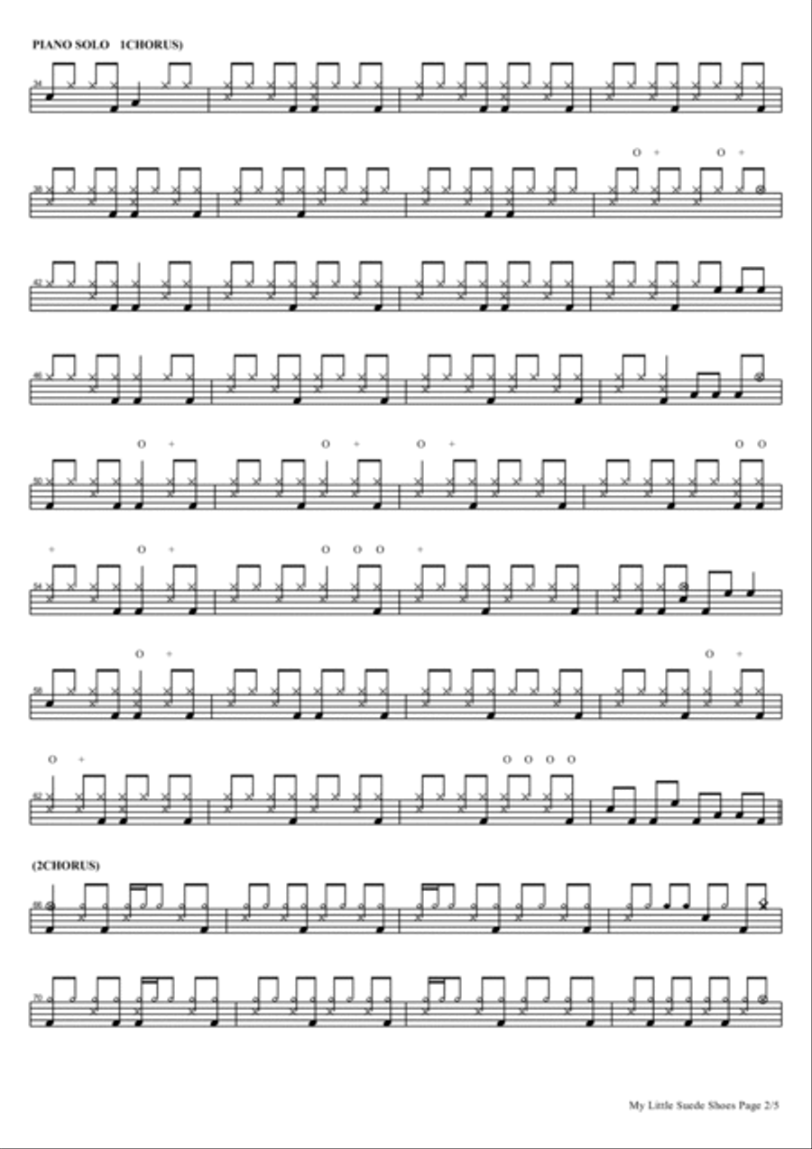My Little Suede Shoes Drum Set scores gallery preview page 2