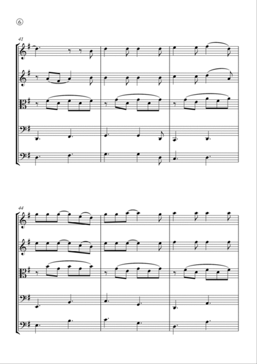 Hallelujah Hallelujah String Quintet scores gallery preview page 6