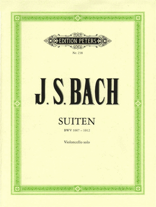 Book cover for Bach - 6 Suites Solo Cello Bwv 1007-1012