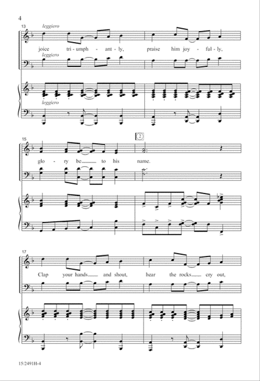 O Clap Your Hands O Clap Your Hands 4-Part scores gallery preview page 5