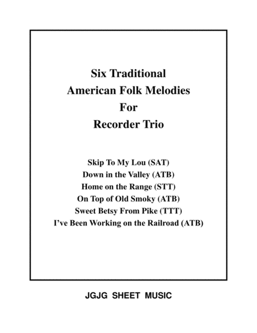 Six Traditional American Songs for Recorder Trio image number null