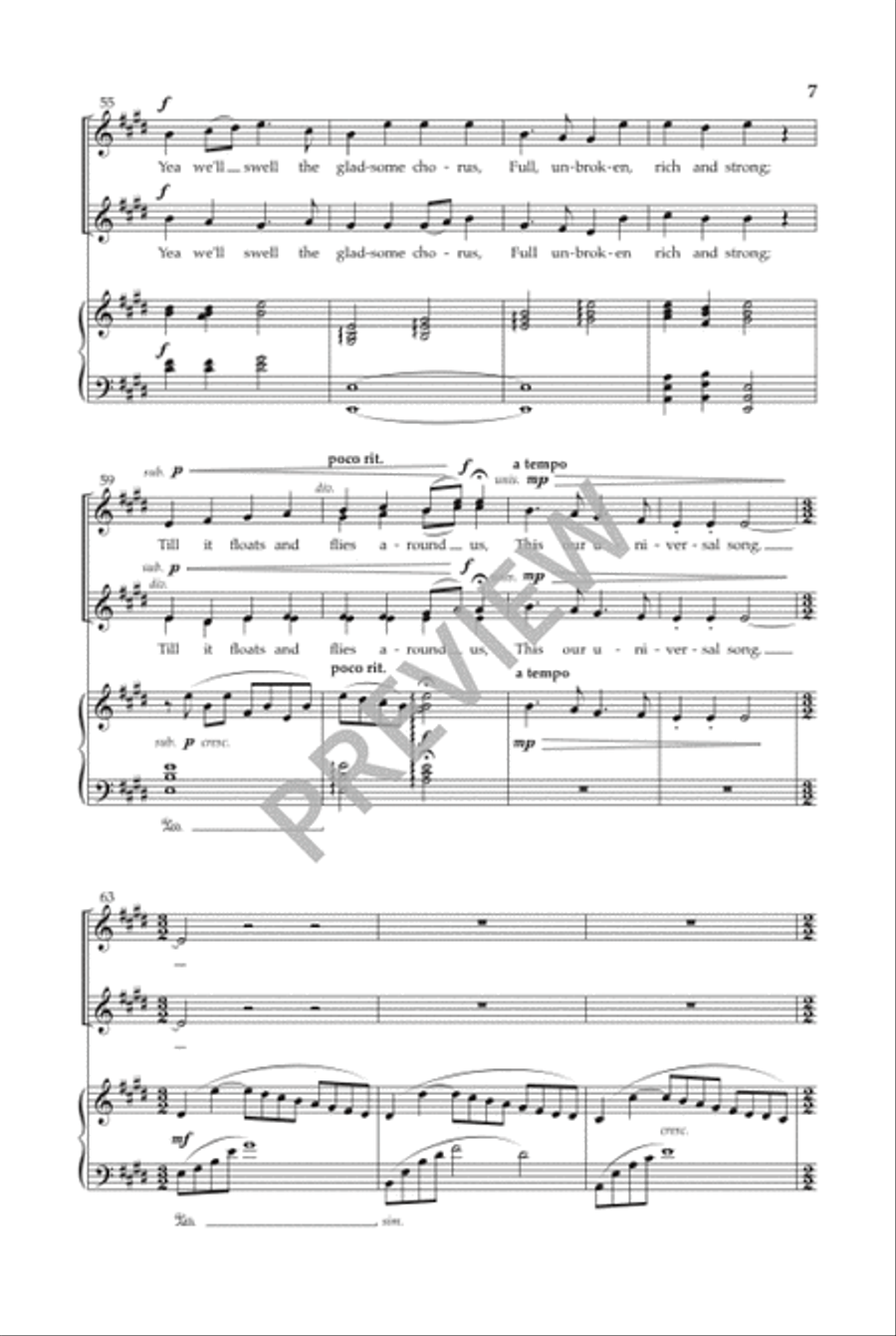 Universal Song SSAA scores gallery preview page 8