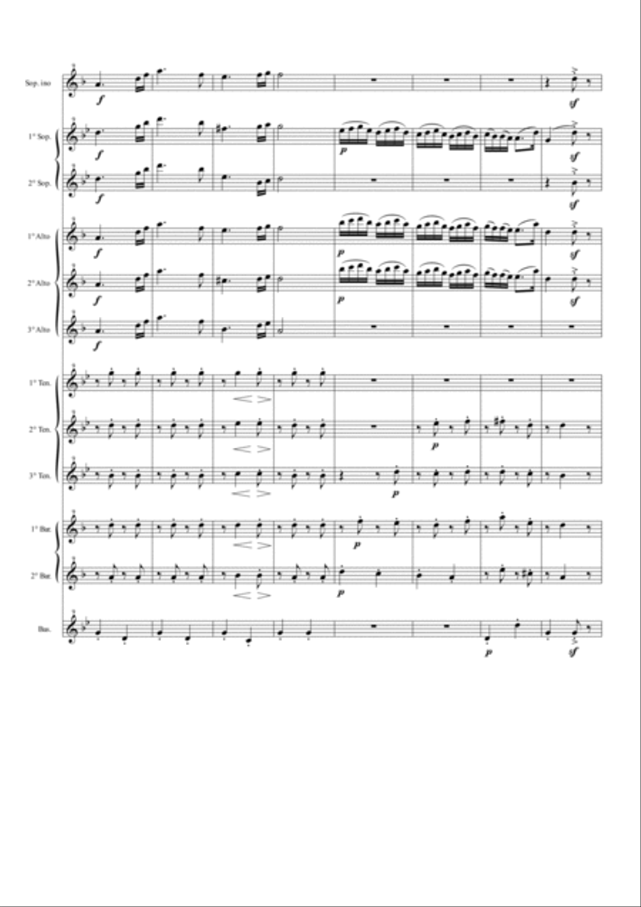 Hungarian Dance No. 5 for Saxophone Ensemble Woodwind Ensemble scores gallery preview page 2
