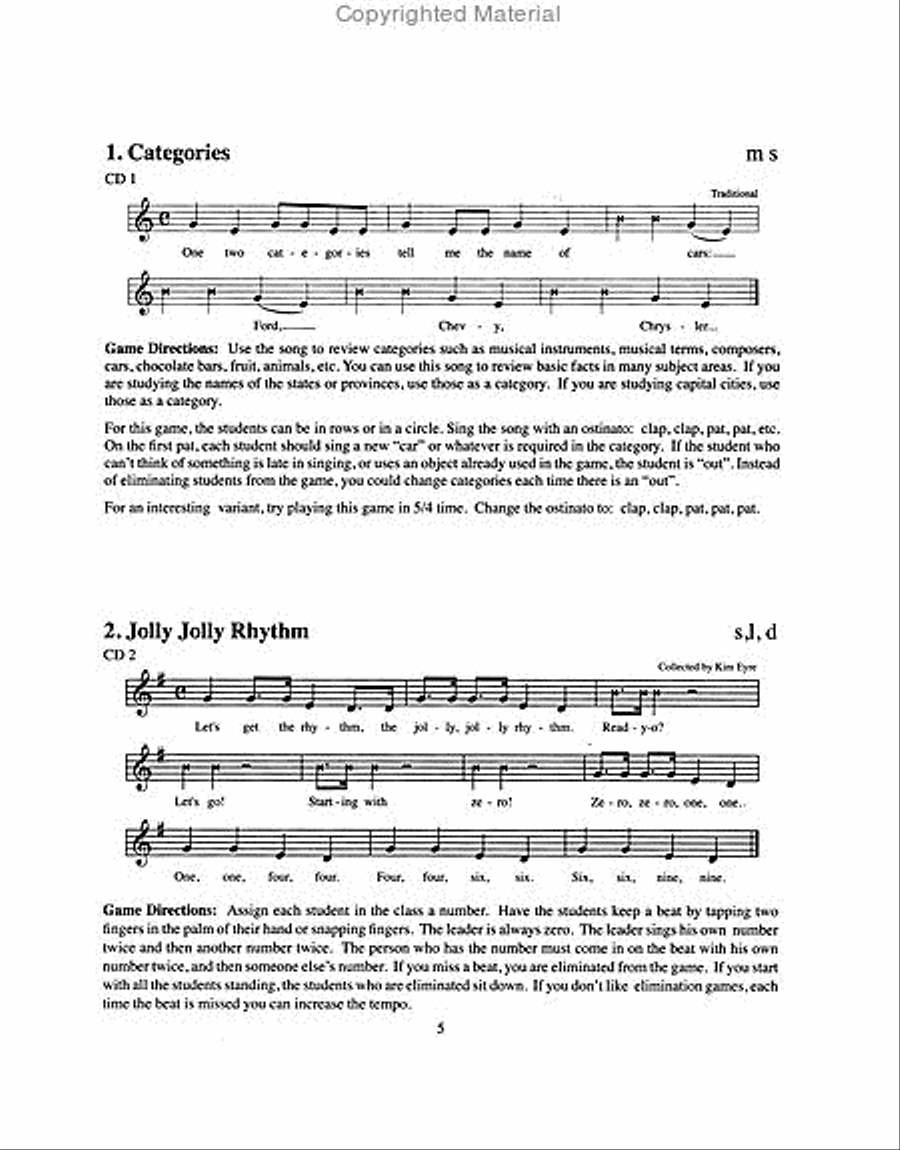 Singing Games - Volume 1 CD scores gallery preview page 2