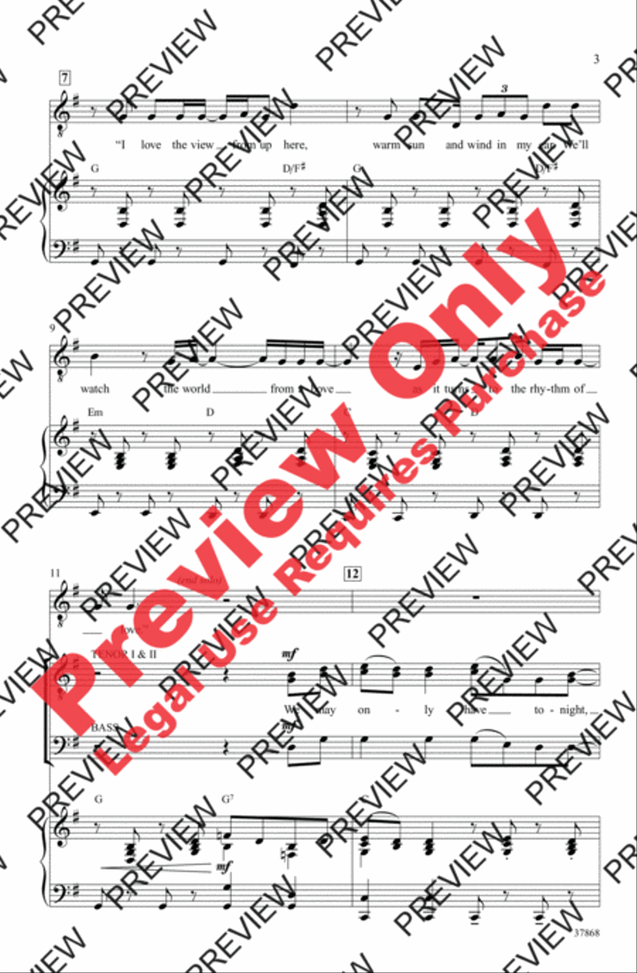 Rhythm of Love Men's Choir scores gallery preview page 3