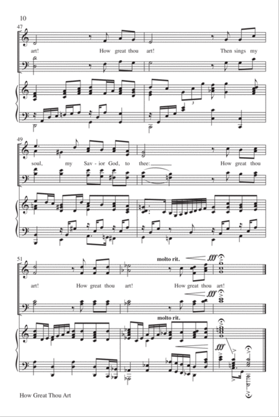 How Great Thou Art 4-Part scores gallery preview page 11