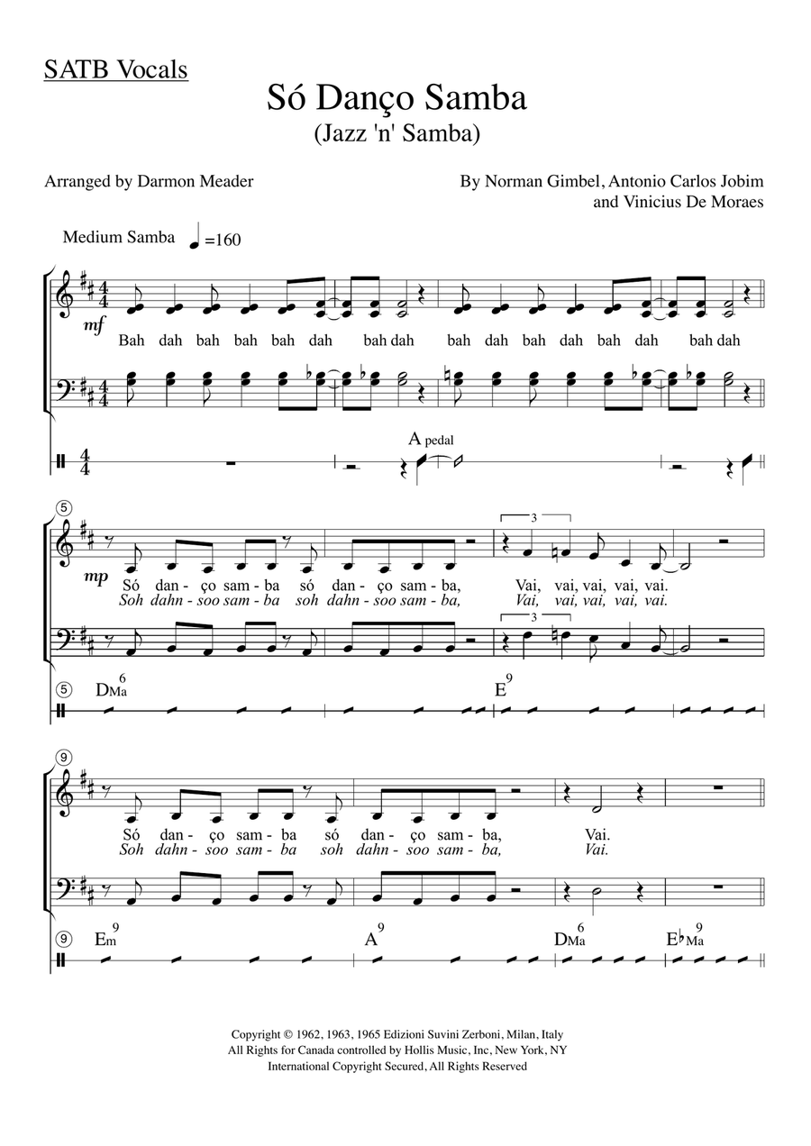 Jazz 'n' Samba (So Danco Samba) 4-Part scores gallery preview page 4