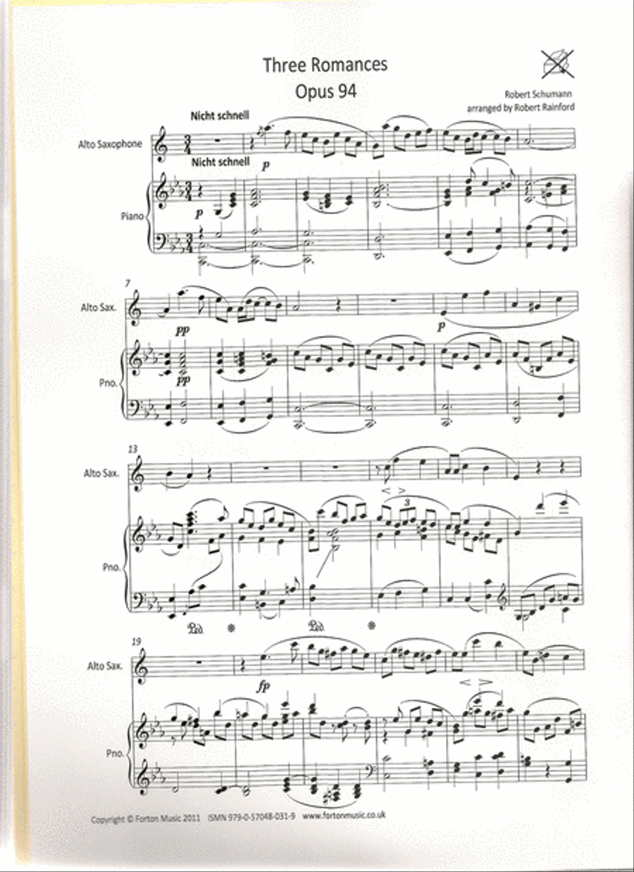 Three Romances Alto Saxophone scores gallery preview page 2