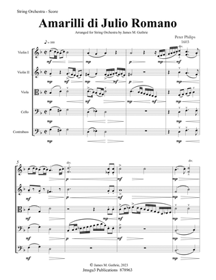 Philips: Amarilli di Julio Romano for String Orchestra