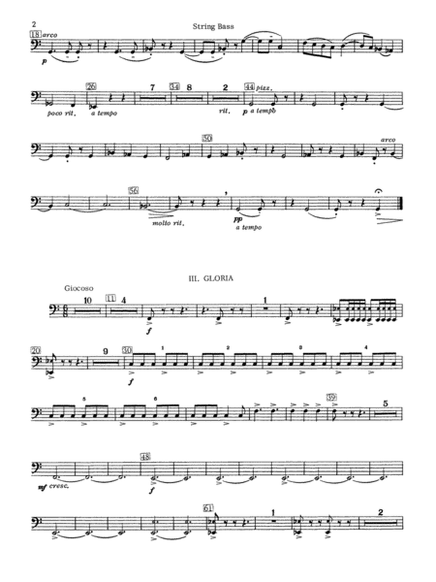 Liturgical Music for Band, Op. 33: String Bass