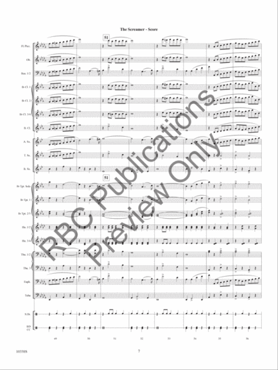 The Screamer The Screamer Concert Band scores gallery preview page 10