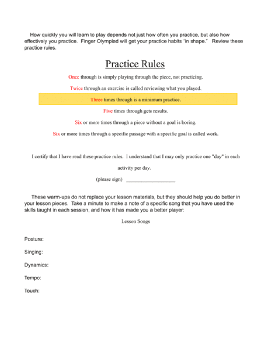 Gold 1 - Finger Olympiad (Piano) Piano Method scores gallery preview page 5