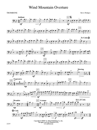 Wind Mountain Overture: 1st Trombone