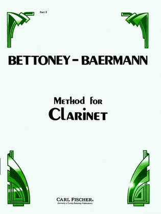 Book cover for Method for Clarinet Part 3