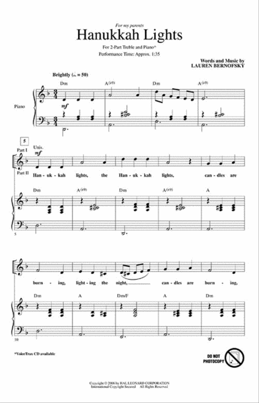 <br>Sheet music extract
