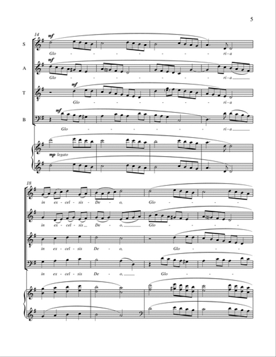 Carols of the Nativity: 7. Angels We Have Heard on High SSATBB scores gallery preview page 4