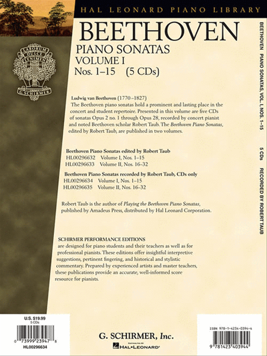 Beethoven - Piano Sonatas, Volume I - CDs Only (set of 5) Piano Solo scores gallery preview page 2